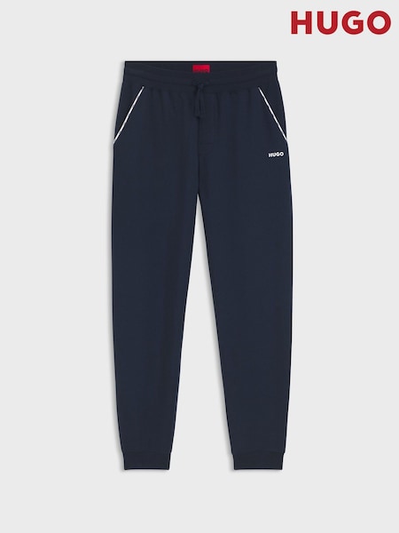 Blue - Regular Hugo Noah Stripe Detail Logo Joggers