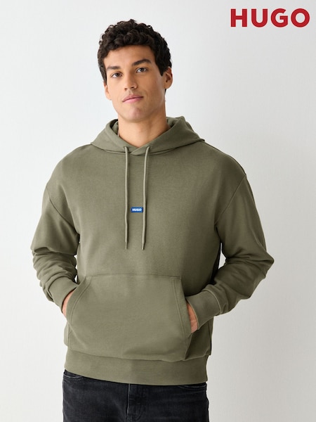 Zelená - Regular Hugo Nalonso Logo Hoodie