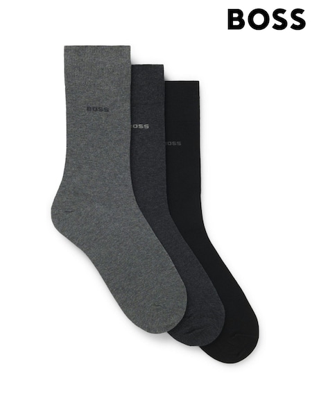 Pilka - Regular Boss Logo Socks 3 Pack