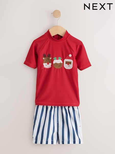 Jul - Sunsafe Rash Vest och Badshorts Set (3mån–7år)