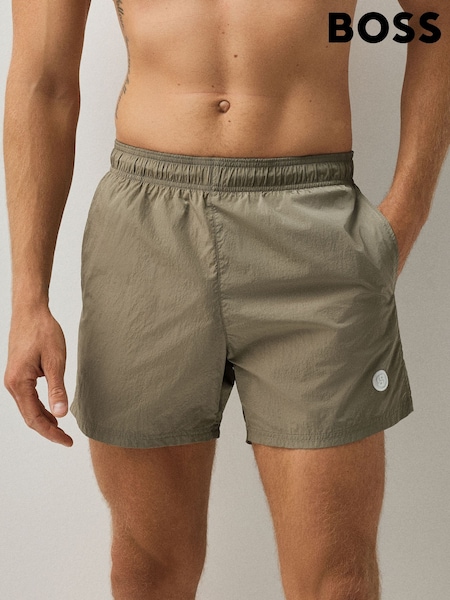 Коричневый - Regular Boss Jet Regular Fit Swim Shorts