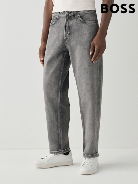 Grey - Regular Boss Relaxed Fit Atacama Jeans