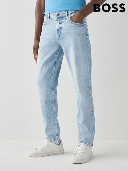 Hellblau - Regular Boss Re Maine Regular Fit Stretch Denim Jeans