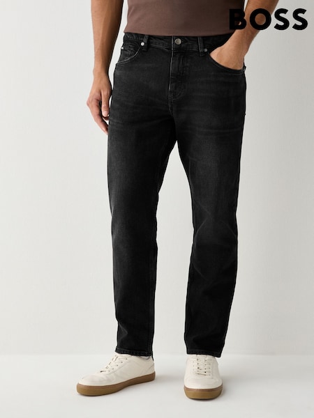Black - Regular Boss Re Maine Stretch Denim Jeans