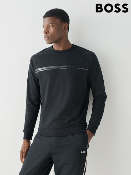 Black - Regular Boss Regular Fit Authentic Logo Sweatshirt