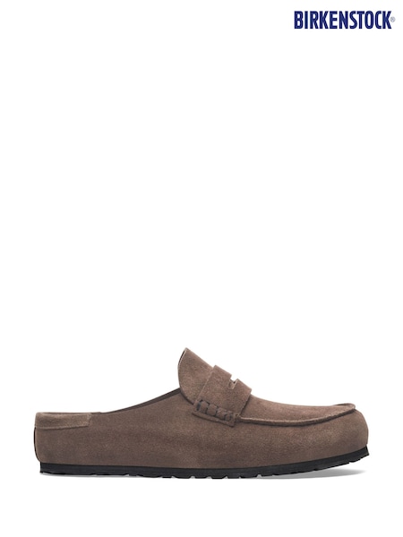 Gris cemento - Mocasines destalonados de ante envuelto Naples de Birkenstock
