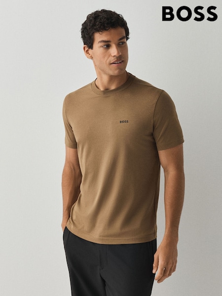 Braun - Regular Boss Regular Fit Logo T-shirt