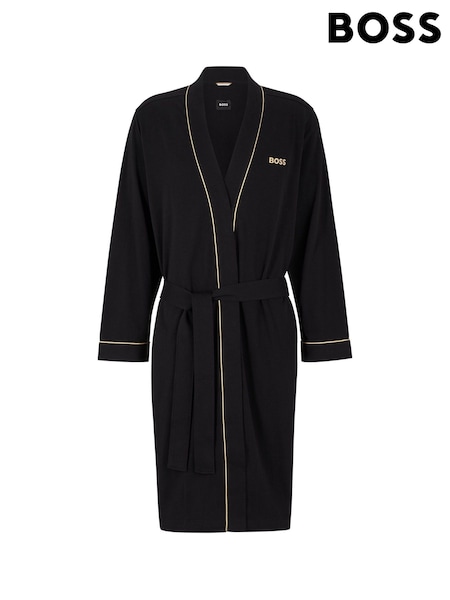 Negro - Regular Boss Classic Contrast Logo Robe