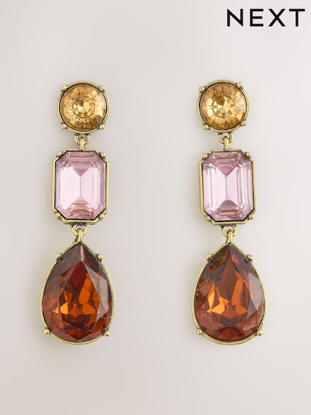Multi - Stone Drop Earrings