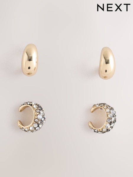 Gold Tone - Sparkle Ear Cuffs 2 Pack