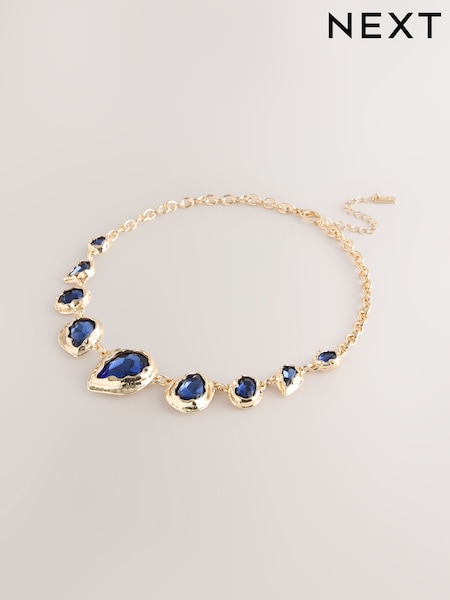 Gold Tone - Sparkle Jewel Collar Necklace