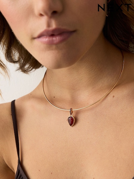 Burgundy Red - Torque Necklace