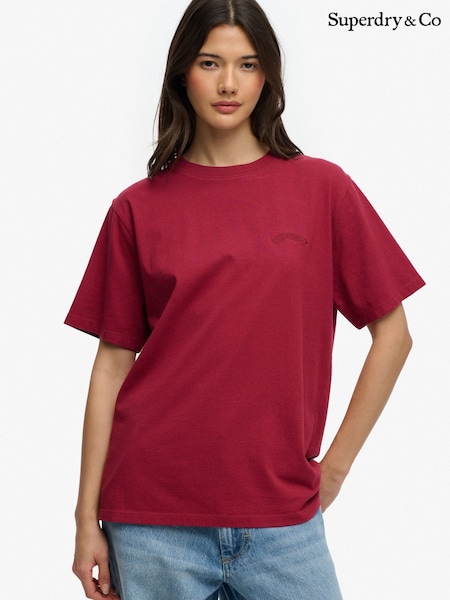 Красный - Superdry Essential Logo Loose T-shirt