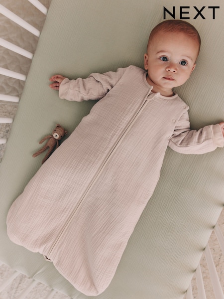 2.5 Tog Removable Sleeve Muslin Baby Sleep Bag
