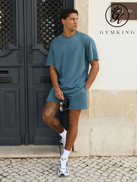 Blue - Regular Gym King Roam Washed Shorts