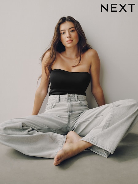 Black - Hidden Support Micro Cami Bra Top