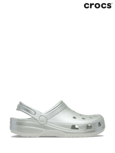 Silver - Crocs Classic Tinted Metallic Clogs