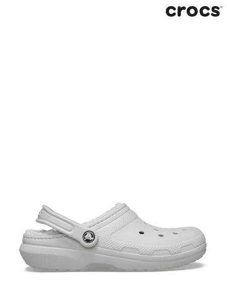 Grey - Crocs Adult Classic Fleece Lined Clogs