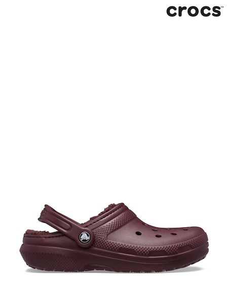 Red - Crocs Adult Classic Fleece Lined Clogs