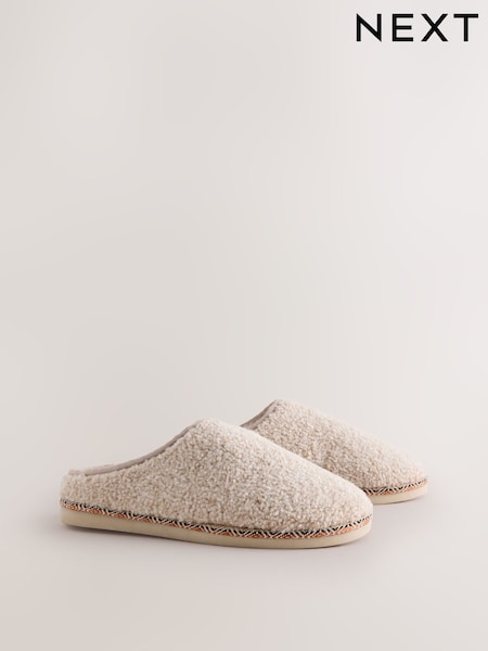 Neutral - Regular Tape Borg Mule Slippers
