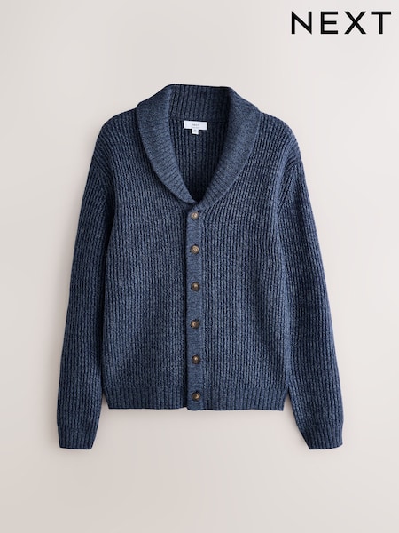 Denim Bleu - Regular Shawl Collar Rib Cardigan
