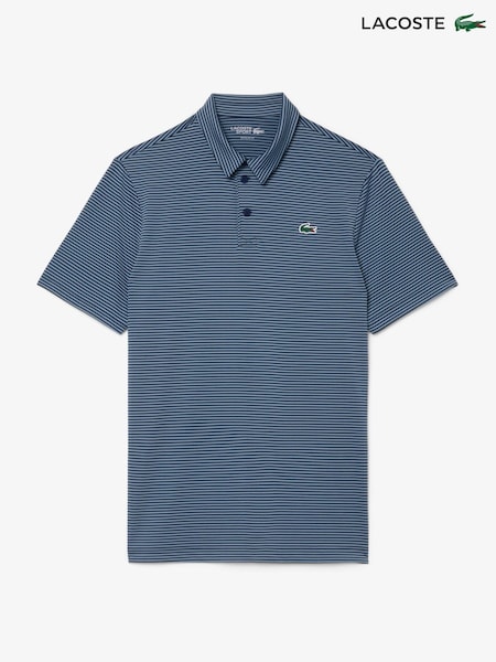 Green - Regular Lacoste Regular Fit Ultra-dry Jersey Golf Striped Polo Shirt