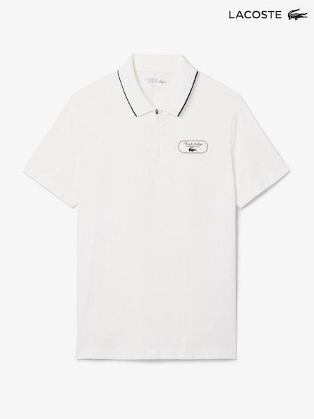 Natural - Regular Lacoste Regular Fit Ultra-dry Heritage Tennis Polo Shirt