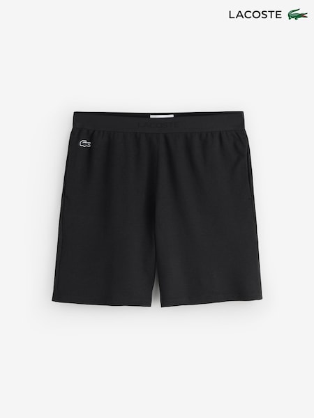 Svart - Regular Lacoste Waffled Cotton Loungewear Shorts