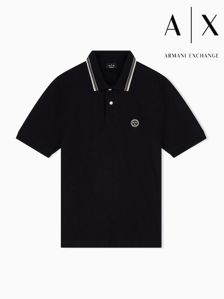 أسود - Regular Armani Exchange Regular --fit Logo Polo Shirt