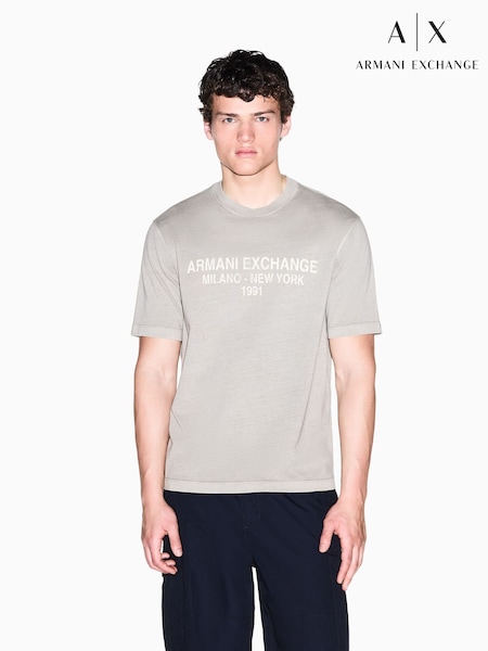 Крем - Regular Armani Exchange Regular --fit Logo T-shirt