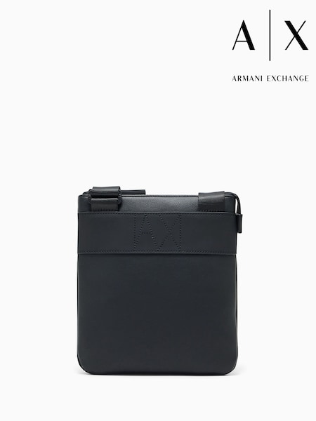 Black - Regular Armani Exchange Logo Messenger Bag