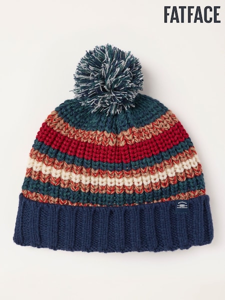Multicolor - Regular Fatface Stripe Stitch Bobble Hat