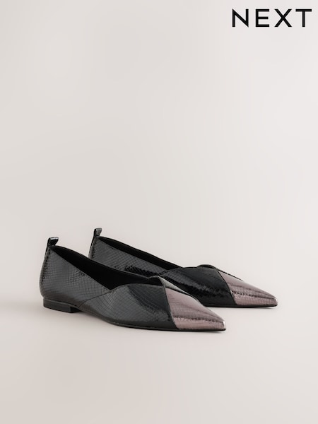 Black - Forever Comfort® Point Spliced Ballet Flats