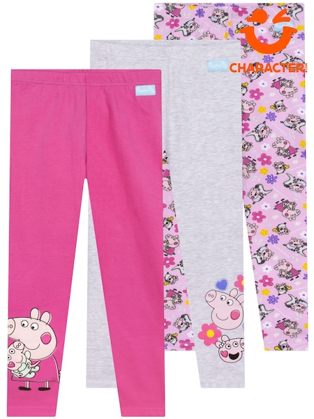Pink - Character Peppa Pig Leggings 3 Pack