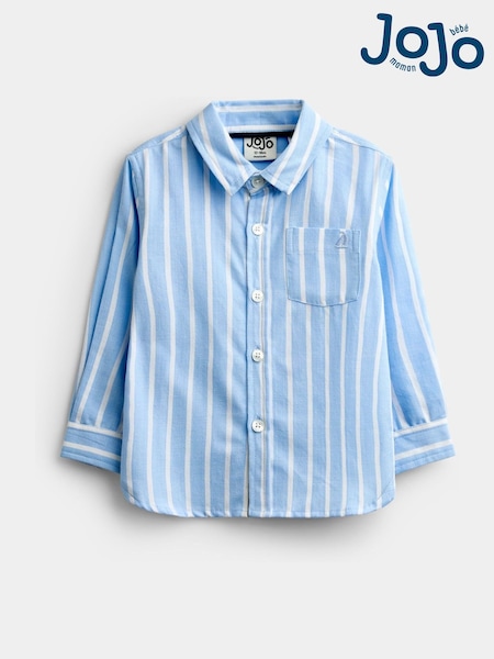 Light Blue - Jojo Maman Bébé Striped Shirt