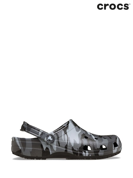 Black - Regular Crocs Classic Camouflage Clogs