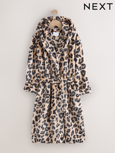 Animal Print - Long Dressing Gown (7-16yrs)