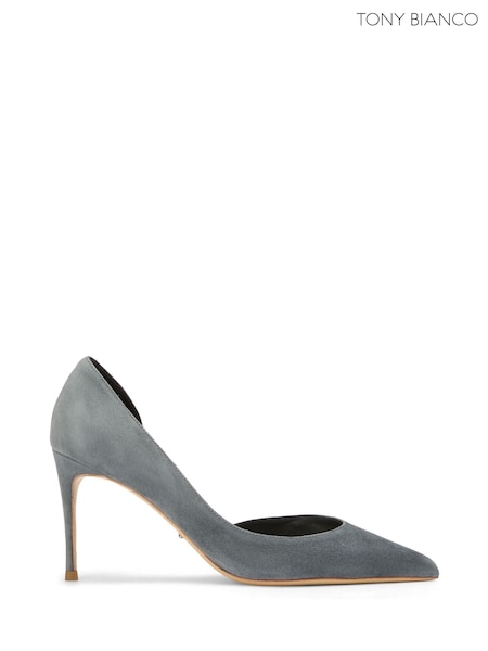 Grey - Tony Bianco Suede Paris Court Shoes