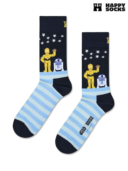 Bleu - Regular Happy Socks Star Wars Droid Friends Socks