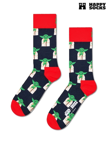Bleu - Regular Happy Socks Star Wars Master Yoda Socks