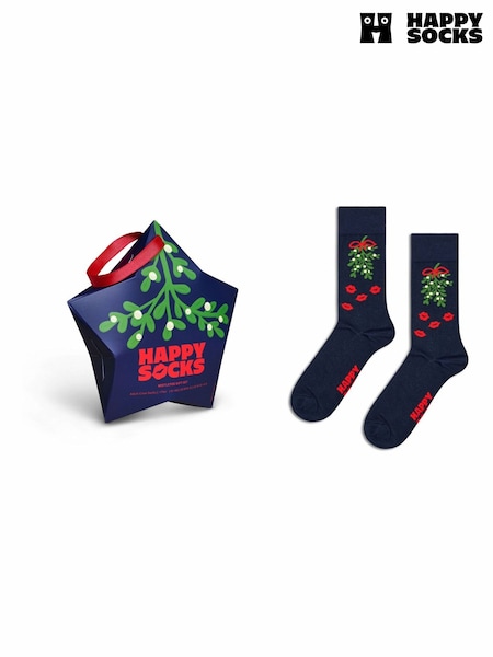 Bleu - Regular Happy Socks Mistletoe Sock Gift Set