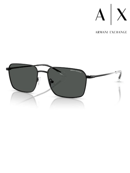 Black - Regular Armani Exchange 0ax2053s Rectangle Sunglasses