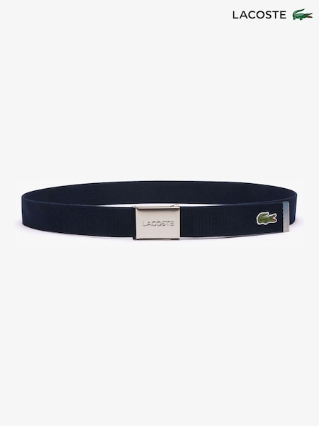 Black - Regular Lacoste L.12.12 Concept French Made Belt