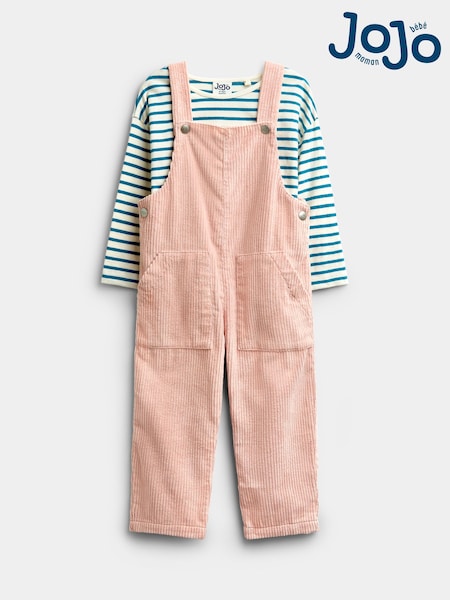 Dusky Rosa - Jojo Maman Bébé Chunky Cord Dungaree And Top Set
