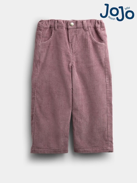 Dusky Purple - Jojo Maman Bébé Cord Heart Pocket Wide Leg Trousers