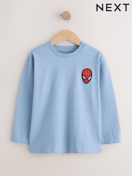 أزرق - Spiderman Long Sleeve T-shirt (3-16yrs)