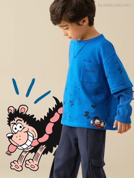 Синій - Angel & Rocket Beano Double Layer Waffle T-shirt