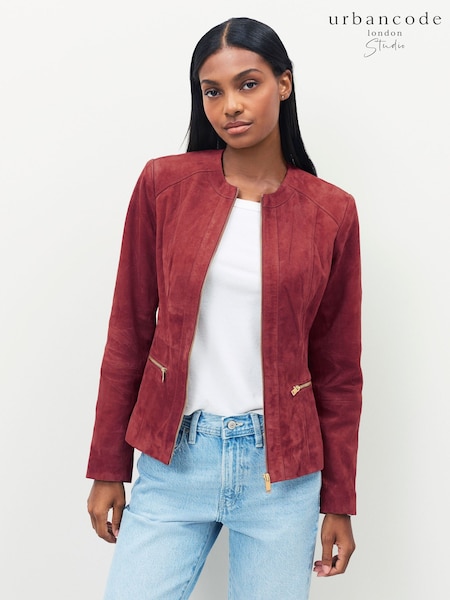 Urban Code Red Collarless Leather Jacket (Y95389) | €190