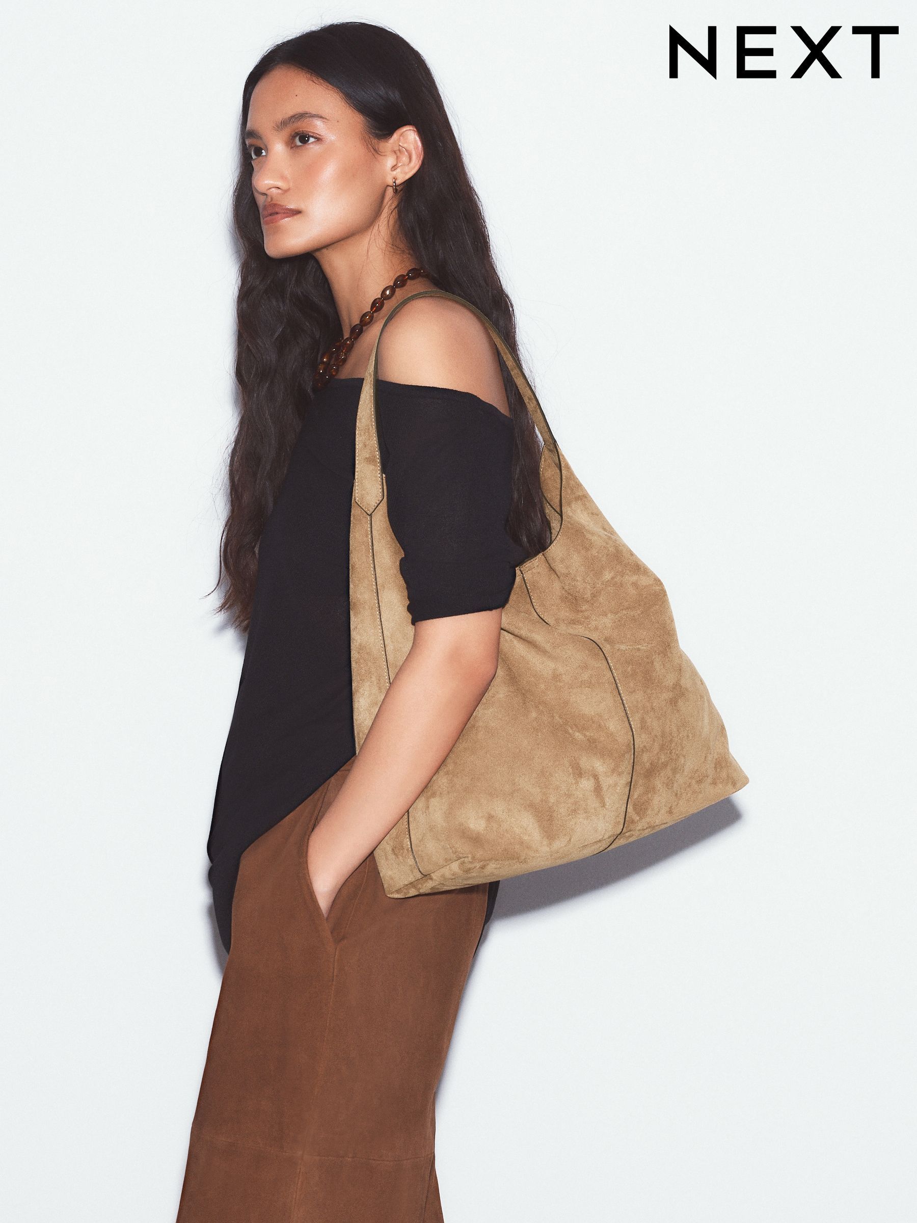 Buy Women's Bags Faux Suede Shoulder Online | Next USA