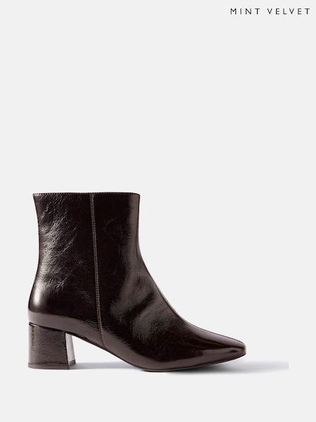 Mint Velvet Red Flo Leather Ankle Boots (Y95701) | €191